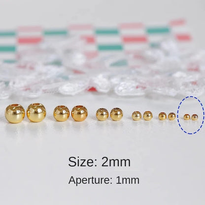 Kikizap 18K Gold Plated Color Retention Ball Beads - DIY Jewelry Accessories - kikizap