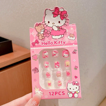 Kikizap Sanrio Melody Strawberry Bear Cinnamoroll Cartoon Nail Stickers - Cute, Waterproof, Long-lasting - kikizap