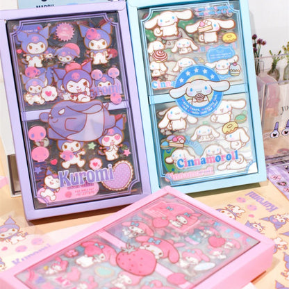 Kikizap Sanrio Boxed Cartoon Transparent Stickers - Cute Cinnamoroll Decorations - kikizap
