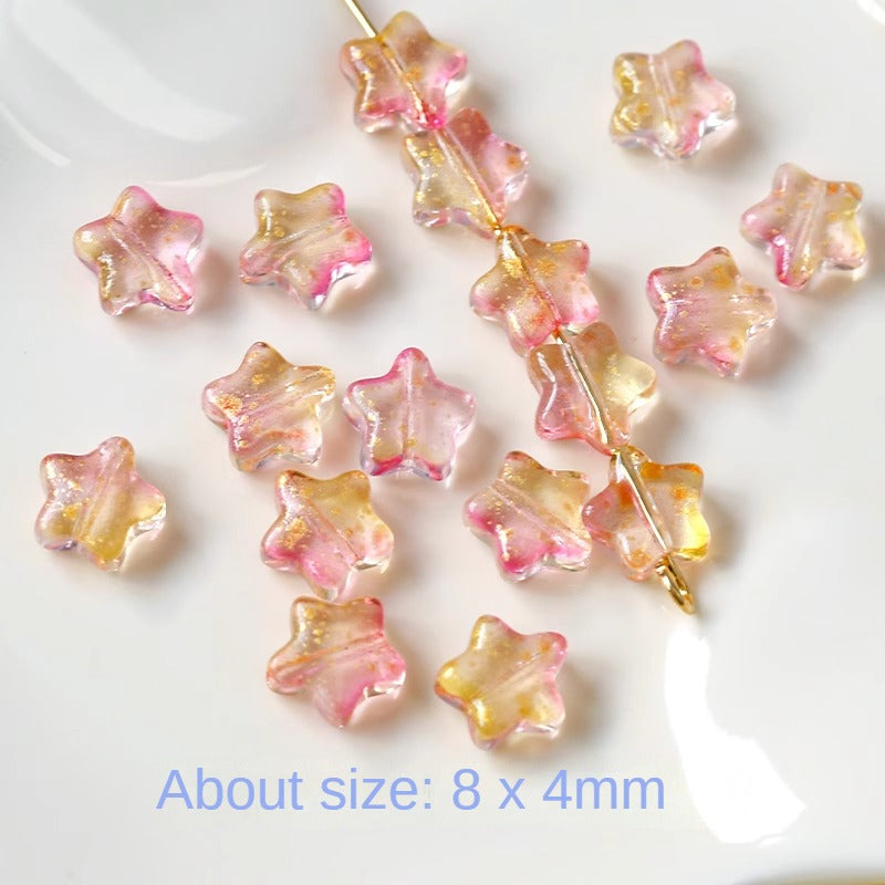 Kikizap 10 Czech Glass Star Beads for DIY Jewelry - kikizap