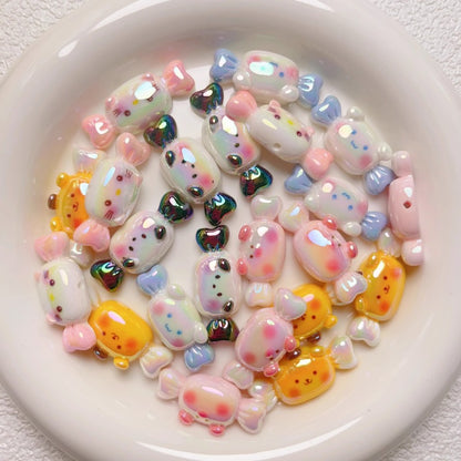 Kikizap 5 UV Plated Cartoon Resin Sanrio Beads - DIY Accessories - kikizap