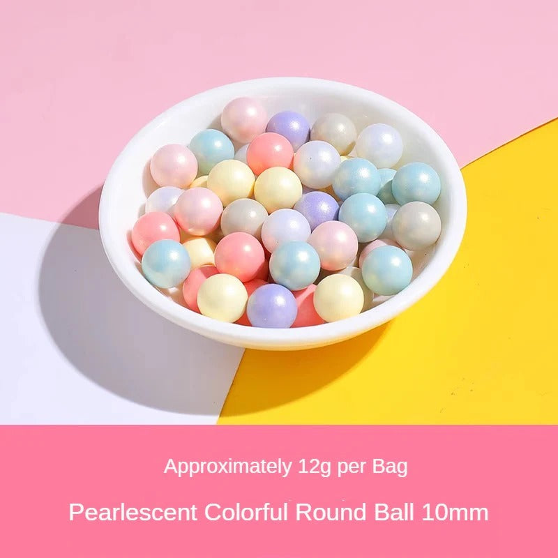 Kikizap: Macaron Pearlescent Round Beads DIY Kit - Resin Accessories - kikizap