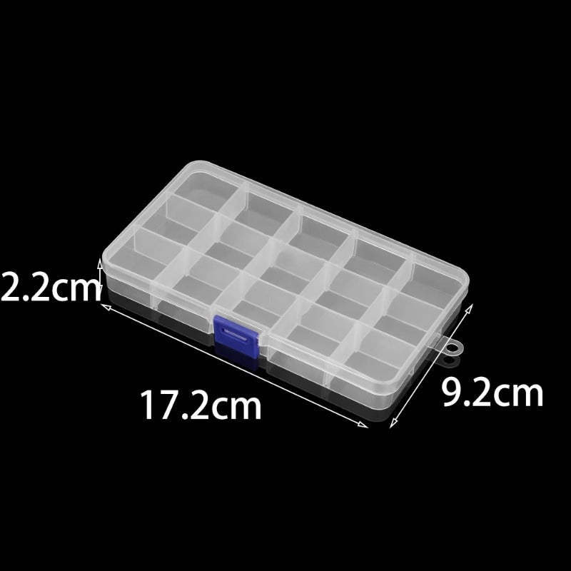Kikizap Removable Multi-Compartment Transparent Plastic Box