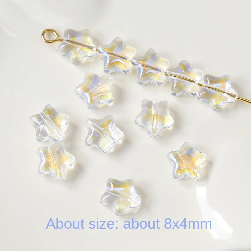 Kikizap 10 Czech Glass Star Beads for DIY Jewelry - kikizap