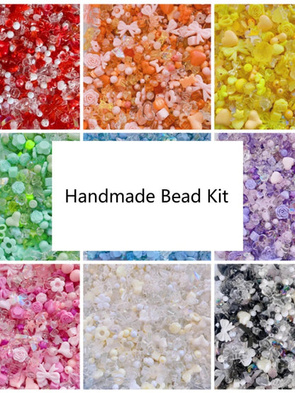 Kikizap Acrylic Rainbow DIY Bead Kit - Random Style Assorted Beads - kikizap