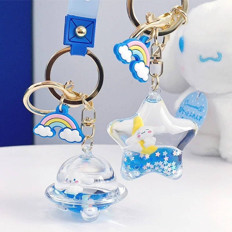Official Sanrio Space Walk Series Keychain - Cinnamoroll Car Pendant - kikizap