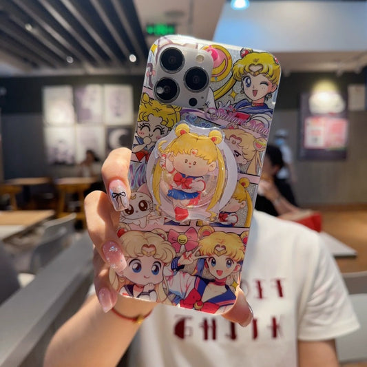 Kikizap Sailor Moon Glitter iPhone 15 Pro Max Case - Wireless Magnetic Shell - kikizap