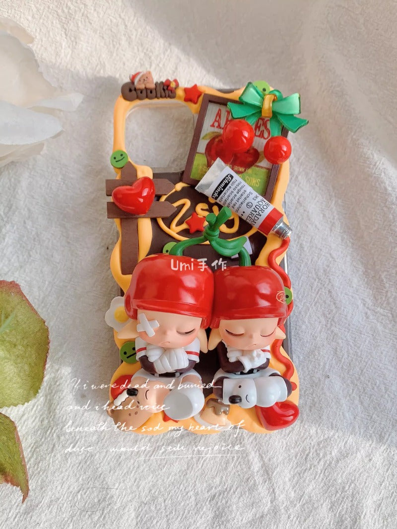 Kikizap Gemini Series Cream Glue Phone Case - Custom Made for iPhone - kikizap