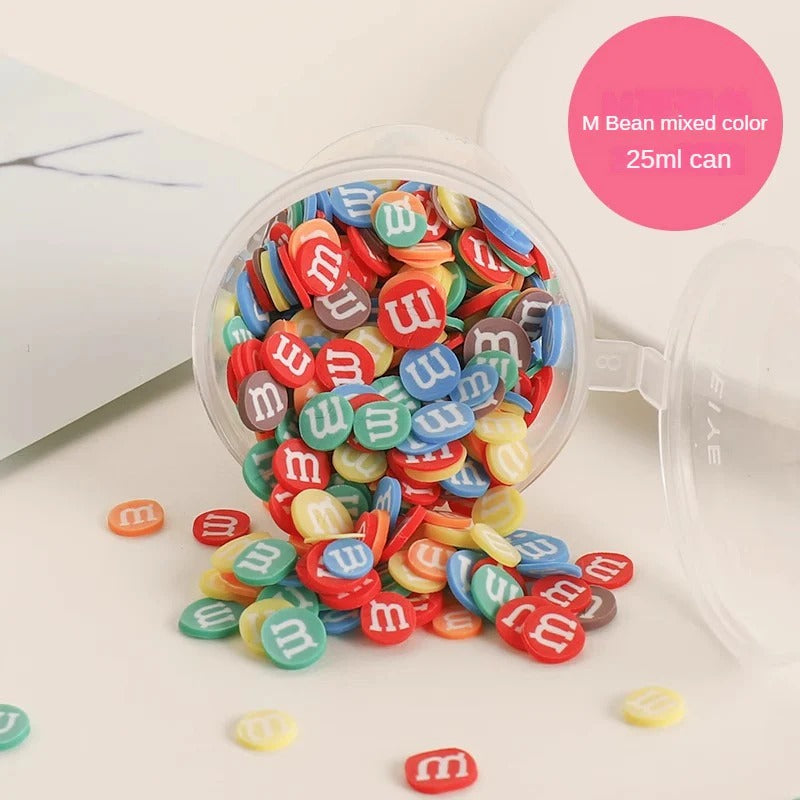 Kikizap Colorful Candy Heart Stickers - DIY Cream Glue Phone Case Handmade Hair Accessories Soft Clay Small Parts