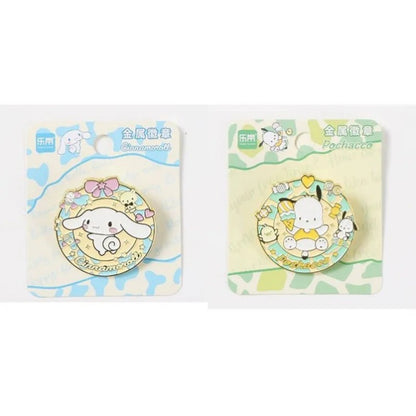 Sanrio Kuroome Cute JK Brooch - Unique Design Metal Badge for Children's Accessories - kikizap