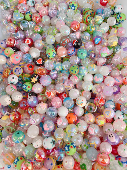 Kikizap Acrylic Rainbow DIY Bead Kit - Random Style Assorted Beads