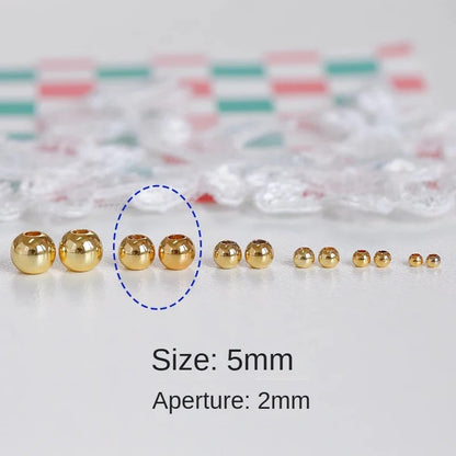 Kikizap 18K Gold Plated Color Retention Ball Beads - DIY Jewelry Accessories