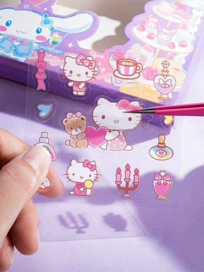 Sanrio Stickers - 100 Sheets of Kuroomi Diary Stickers for Girls, Children's Scrapbooking - kikizap