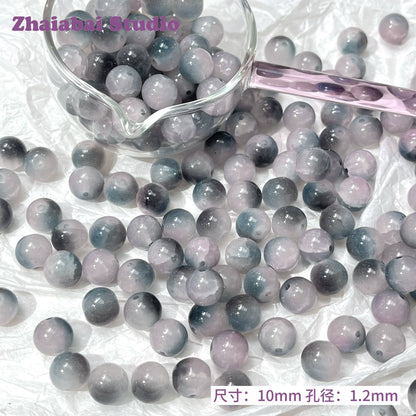 Kikizap 10mm Dual Color Glass Beads - DIY Bracelet Making Supplies