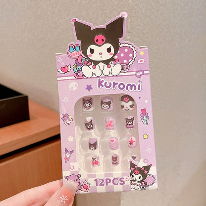 Kikizap Sanrio Melody Strawberry Bear Cinnamoroll Cartoon Nail Stickers - Cute, Waterproof, Long-lasting - kikizap