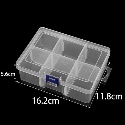 Kikizap Removable Multi-Compartment Transparent Plastic Box